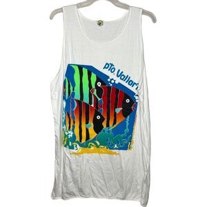 Vintage Puerto Vallarta‎ Tank Dress White